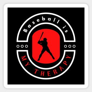 Baseball is my therapy funny motivational design Sticker